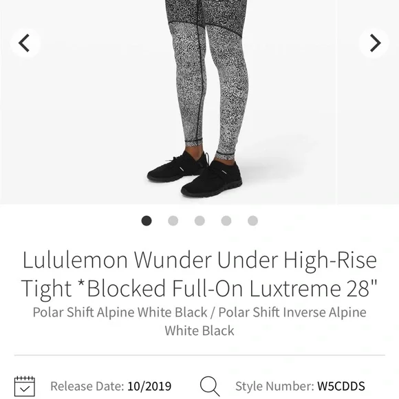 Lululemon Wunder Under High-Rise Tight Blocked Full-On Luxtreme 28" - Picture 2 of 6